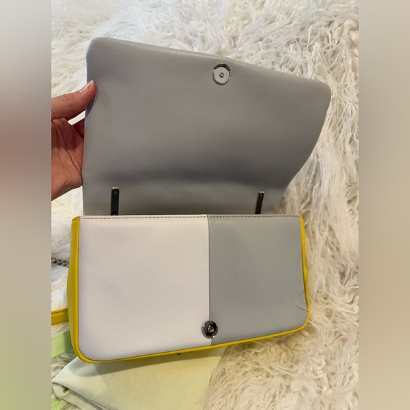 Burberry Mini Lola Crossbody Bag LIKE NEW White Gray Yellow - Picture 6 of 8